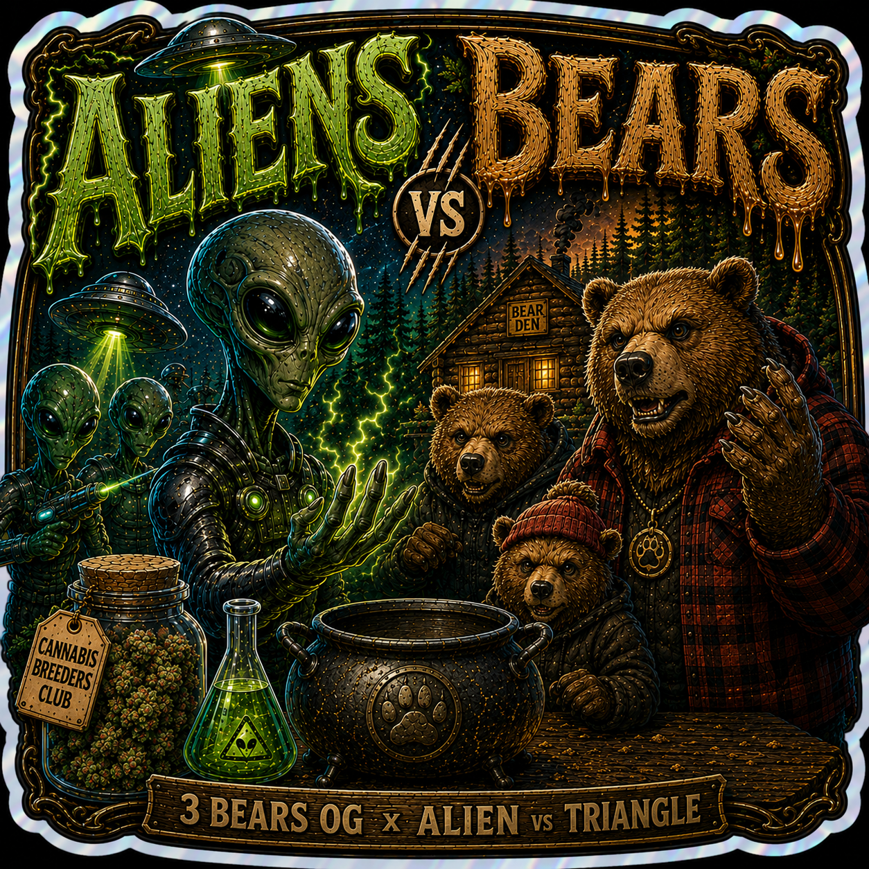 Cannabis Breeders Club | Aliens vs Bears | Auto Flower Cannabis Seeds Female